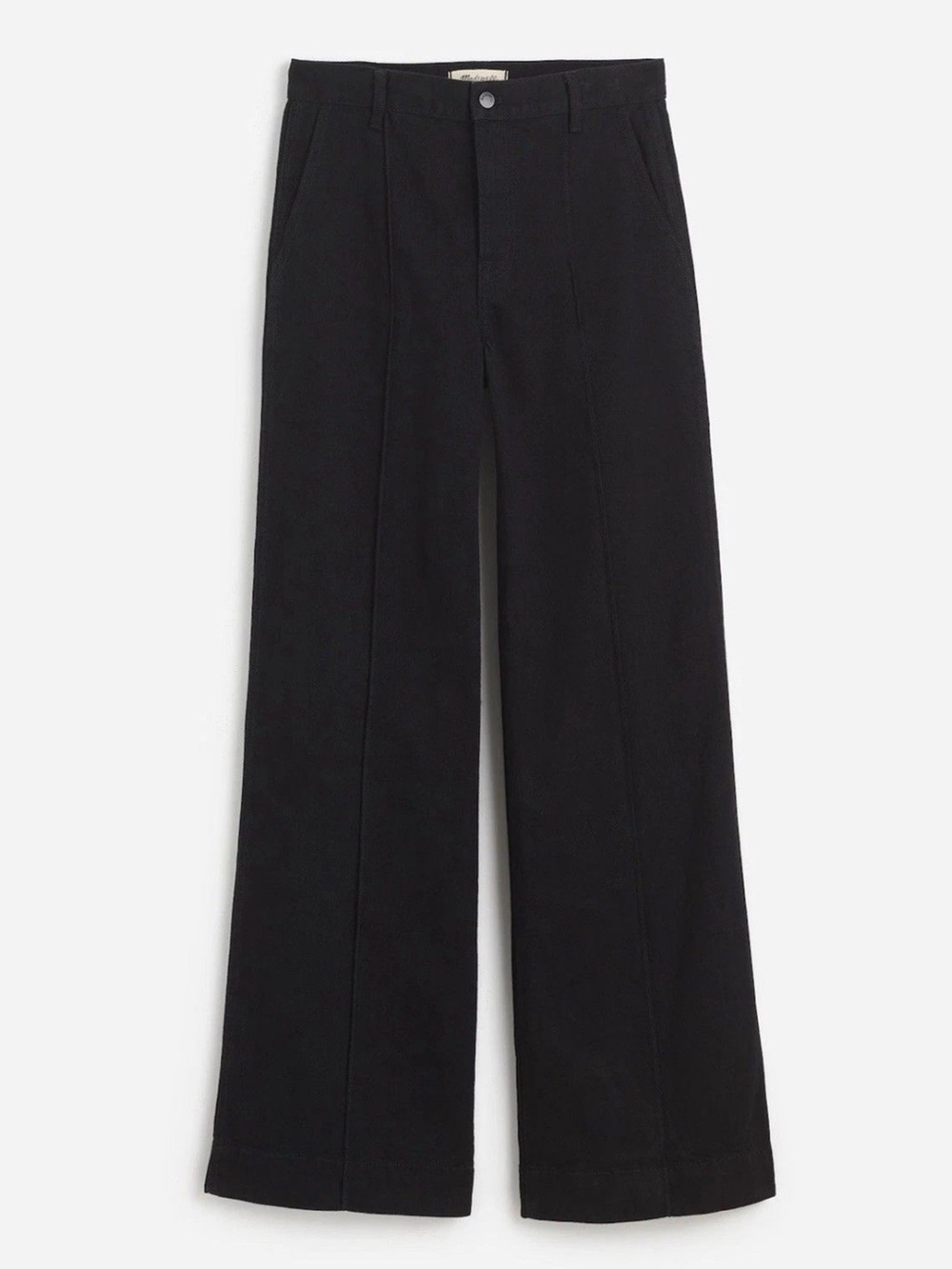 Madewell Womens Superwide Leg Trouser Jeans In Black Rinse Wash NWT Size 31